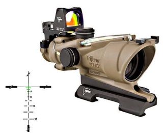 TRIJICON ACOG 4X32 FDE BAL GREEN 5.56MM