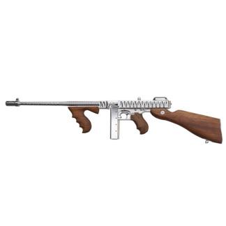 THOMPSON 1927A1 DELUXE CARBINE .45CAL W/50 RD DR & 20RD CHROME TIGER STRIPE THOMPSON 1927A1 DELUXE CARBINE .45CAL W/50 RD DR & 20RD CHROME TIGER STRIPE