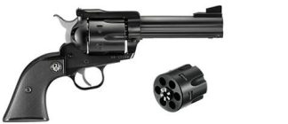 Ruger New Blackhawk Convertible SA Handgun .45 Colt/.45 ACP 6rd Capacity 4.62″ Barrel Blued