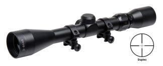 Truglo Trushot Rifle Scope w/Weaver Style Rings – 3-9x40mm  11.52-37.7′ 3.15-3.94″ Matte